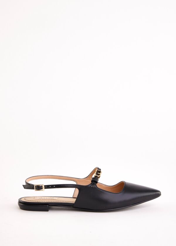 Black leather decolletes Gaudì Fashion