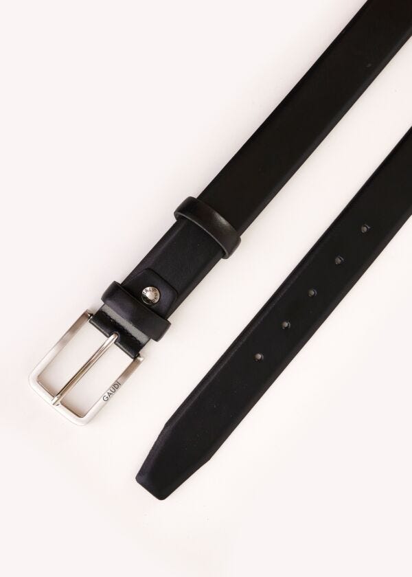 Black leather belt