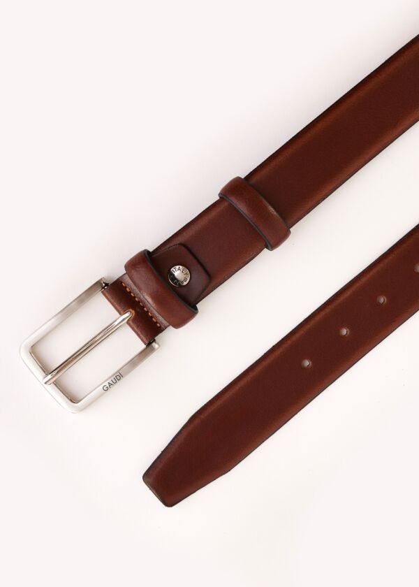 Brown leather belt