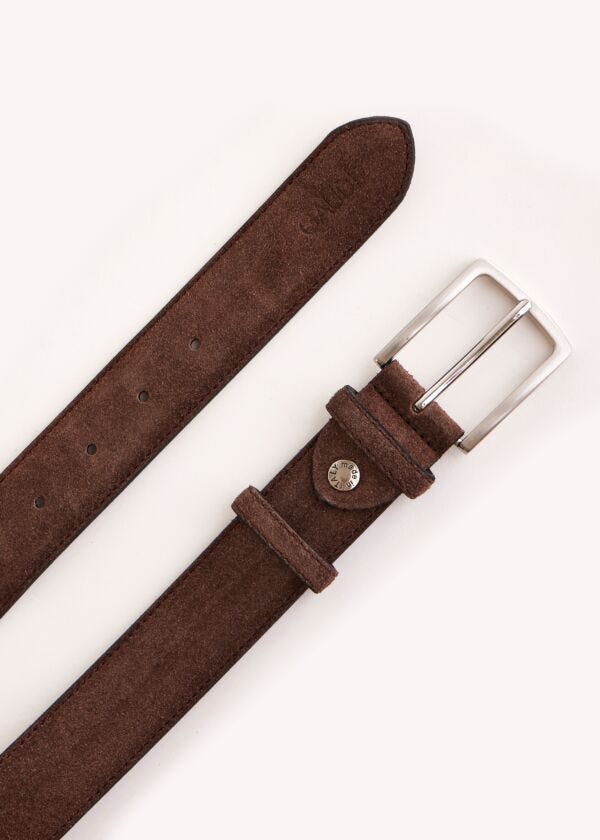 Brown leather belt