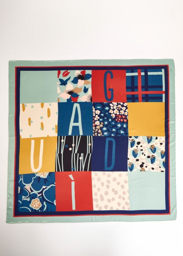 Foulard donna con stampa multicolor Gaudì Fashion