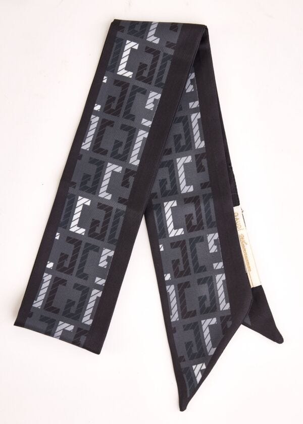 Women's black foulard with logo Gaudì Fashion