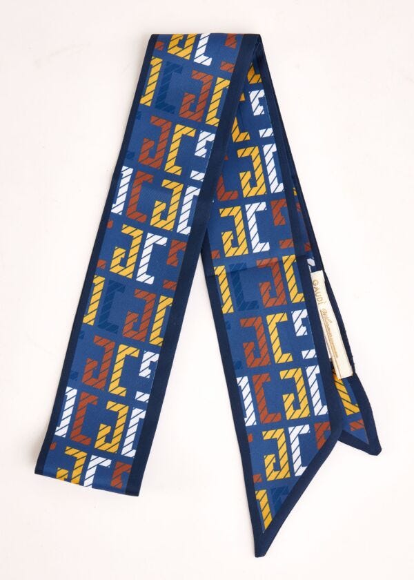 Foulard blu donna con logo Gaudì Fashion
