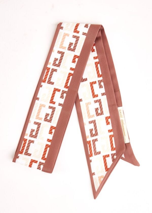 Women's beige foulard with logo Gaudì Fashion