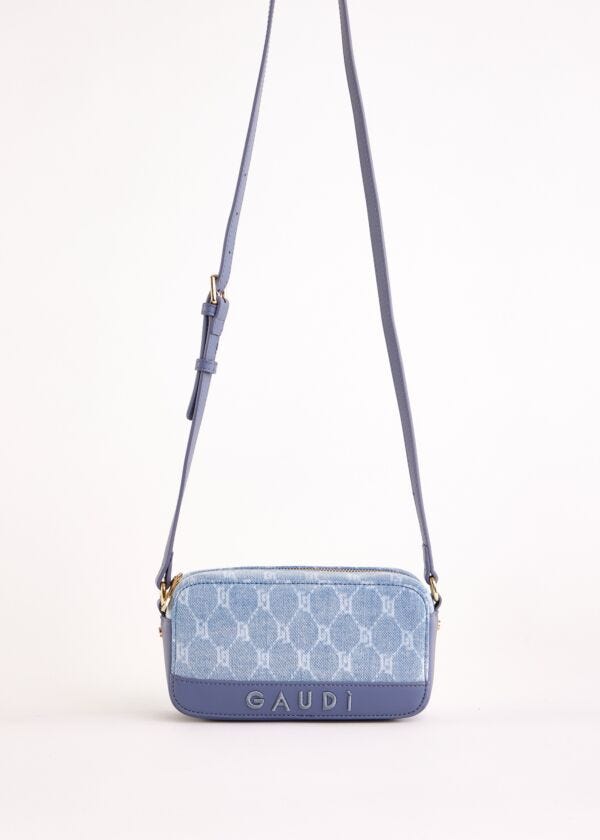 Bolso cruzado vaquero con logotipo