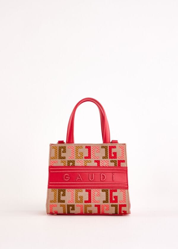 Sac à main rouge avec logo