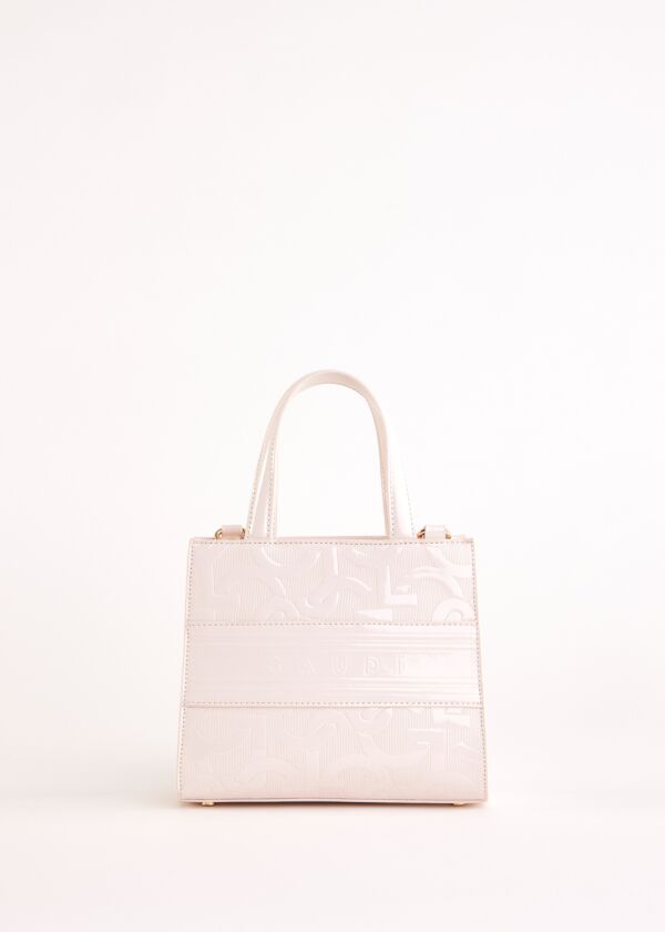 Borsa top handle bianca con logo Gaudì Fashion