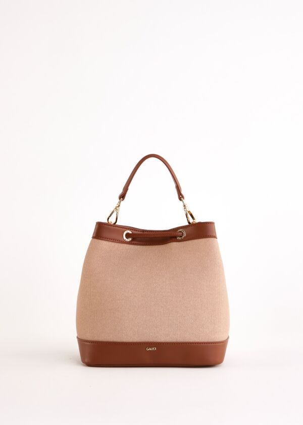 Borsa a secchiello beige