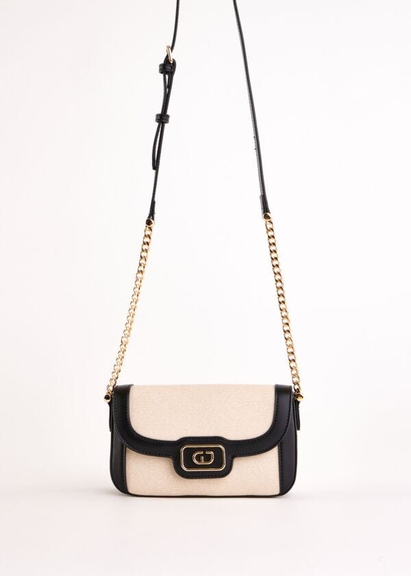 Bolso cruzado blanco y negro Gaudì Fashion
