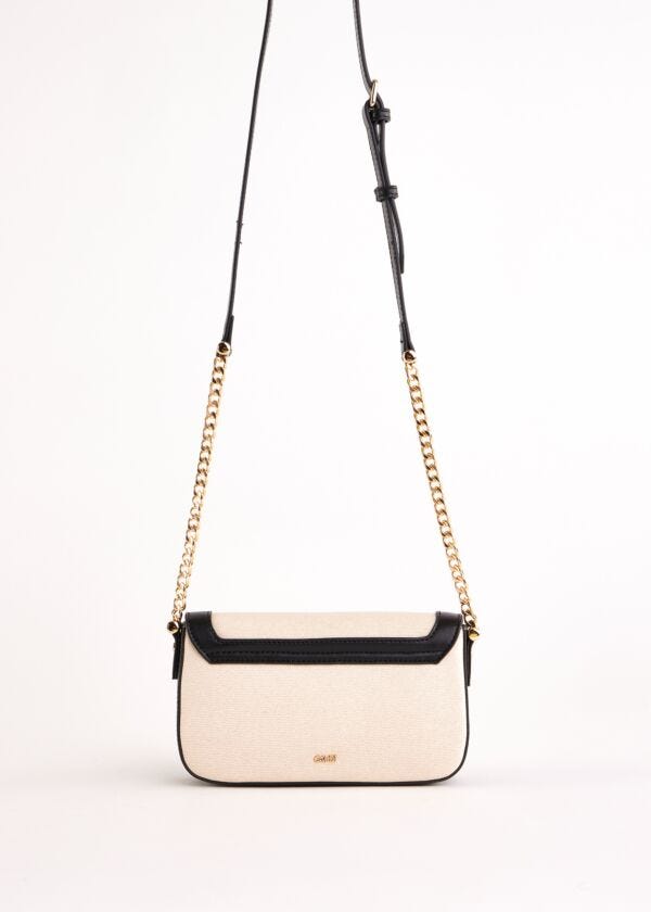 Bolso cruzado blanco y negro