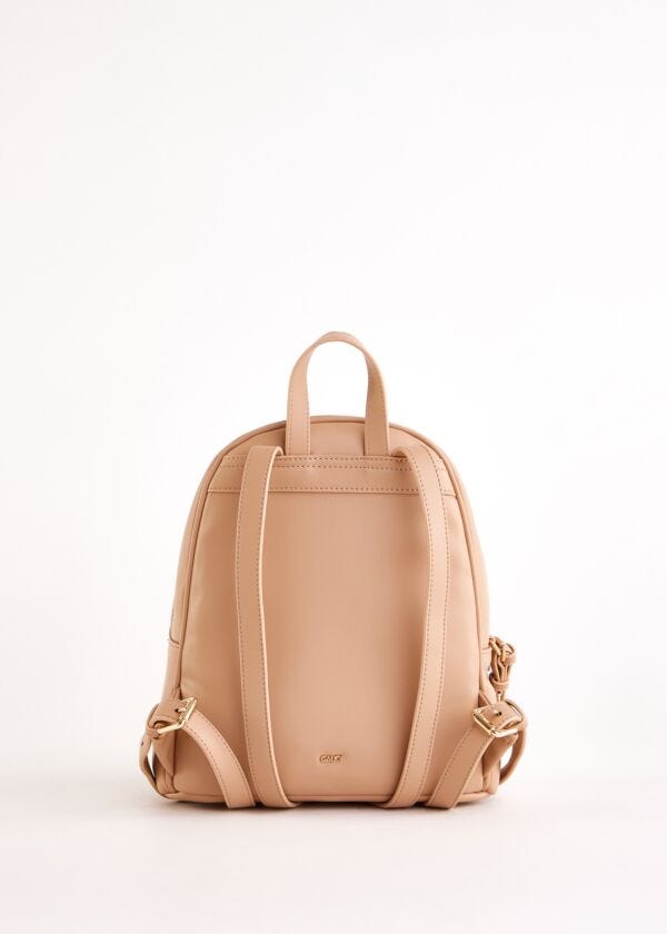 Zaino beige in similpelle
