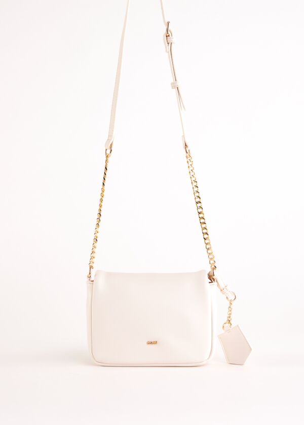 Sac à bandoulière blanc en matière synthétique