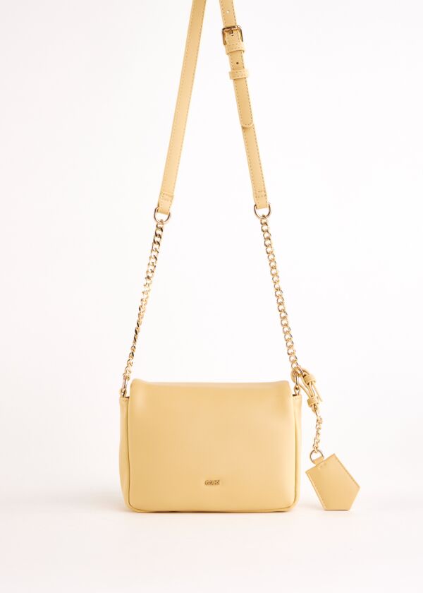 Borsa crossbody gialla in similpelle