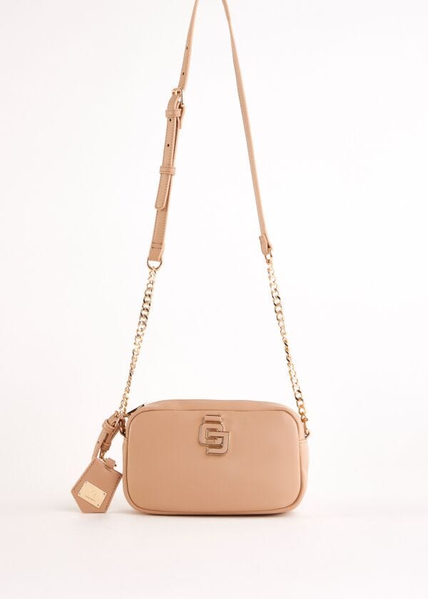Beige faux-leather crossbody bag Gaudì Fashion