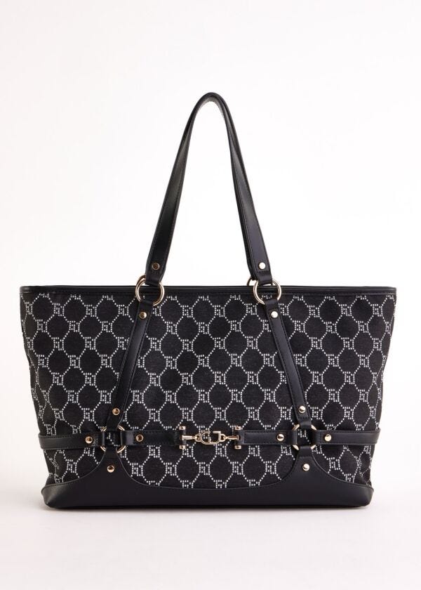 Cabas noir jacquard Gaudì Fashion