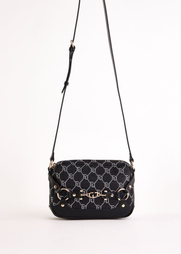 Borsa crossbody nera jacquard Gaudì Fashion