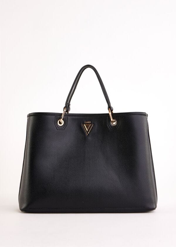 Borsa top handle nera in similpelle Gaudì Fashion