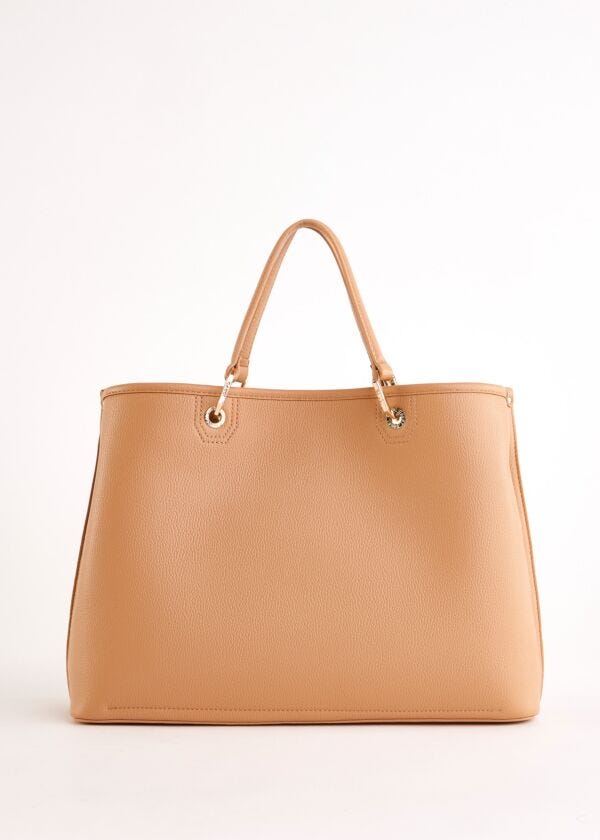 Borsa top handle beige in similpelle