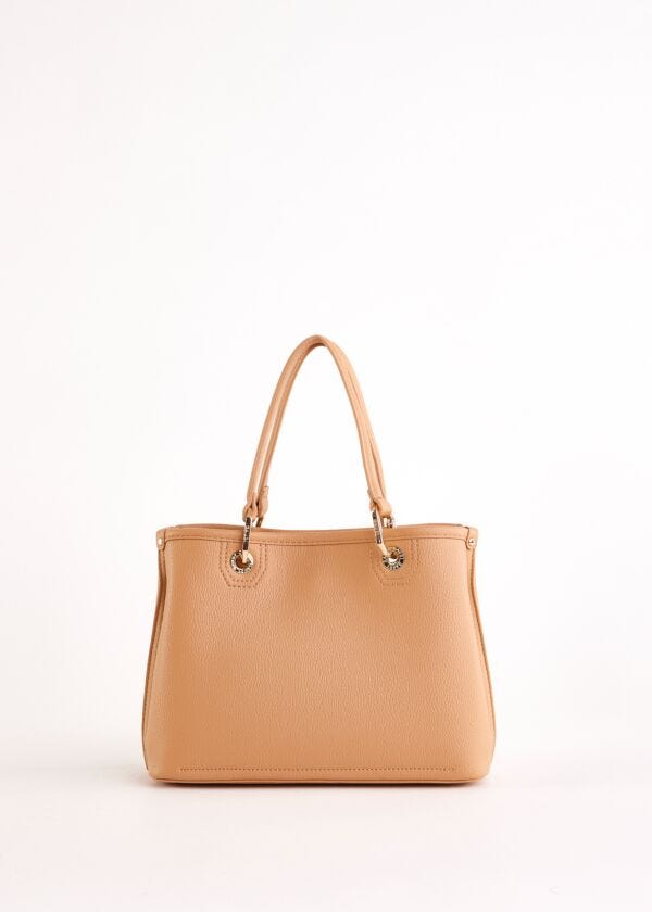 Borsa top handle beige in similpelle
