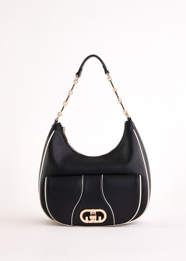 Borsa hobo nera in similpelle Gaudì Fashion