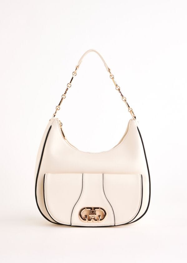 Borsa hobo bianca in similpelle Gaudì Fashion