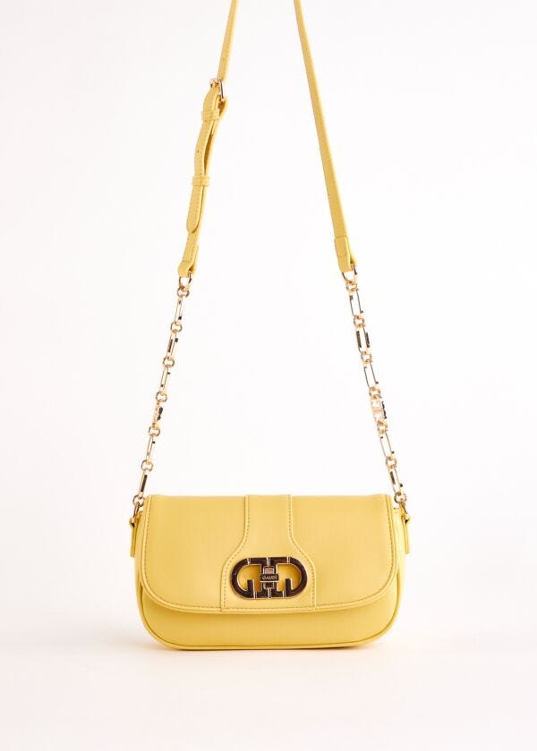 Yellow faux-leather crossbody bag Gaudì Fashion