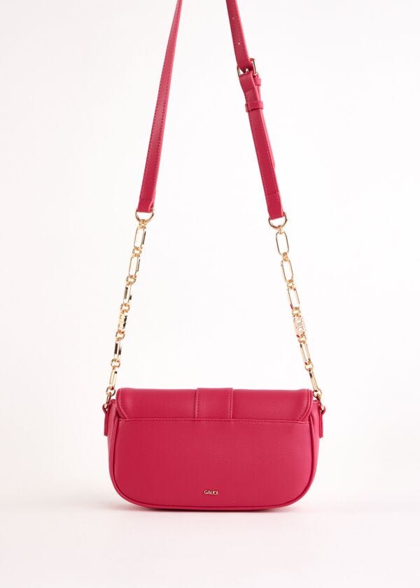 Borsa crossbody fucsia in similpelle