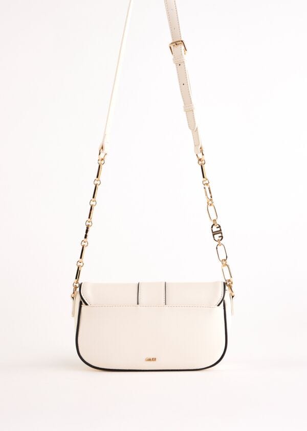 Borsa crossbody bianca in similpelle