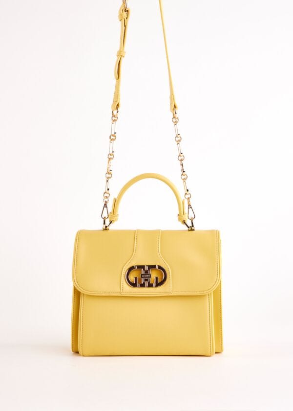 Yellow briefcase with shoulder strap Gaudì Fashion