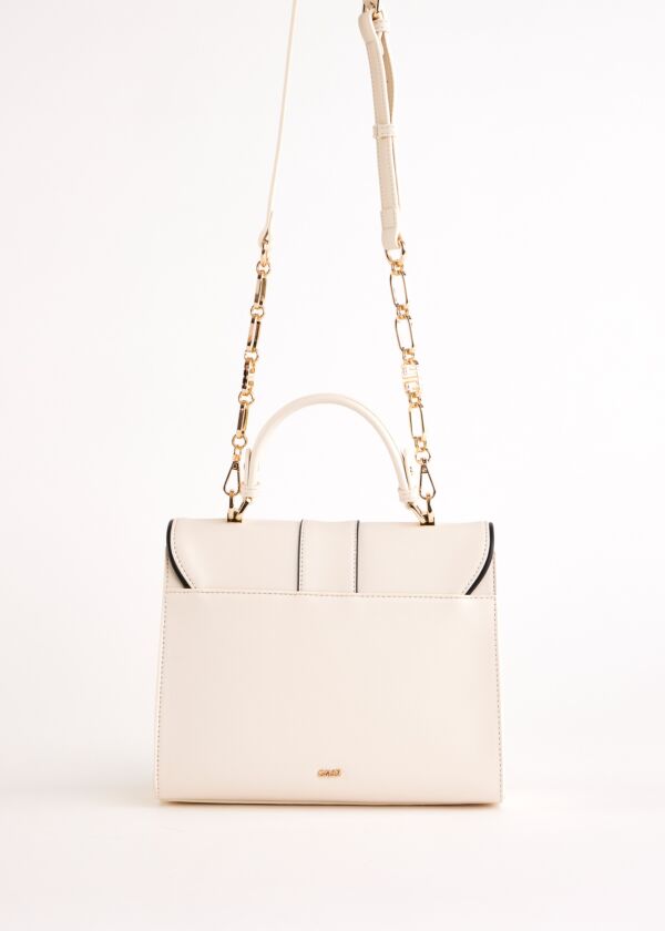 Borsa business bianca con tracolla