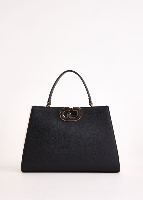 Borsa top handle nera in similpelle Gaudì Fashion