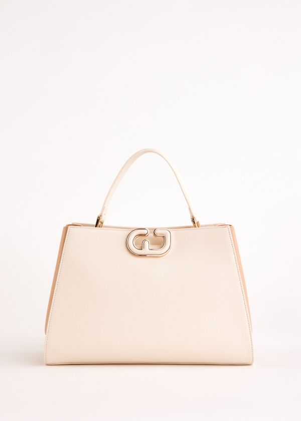 Borsa top handle bianca in similpelle Gaudì Fashion