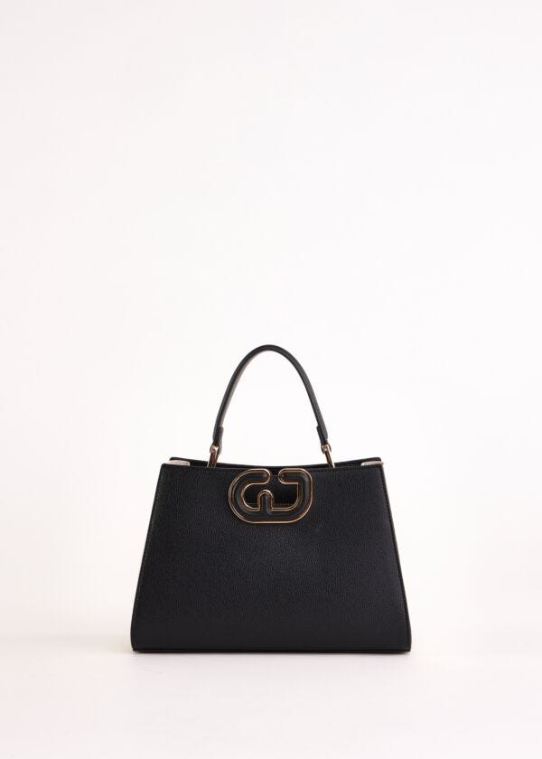 Borsa top handle nera in similpelle Gaudì Fashion