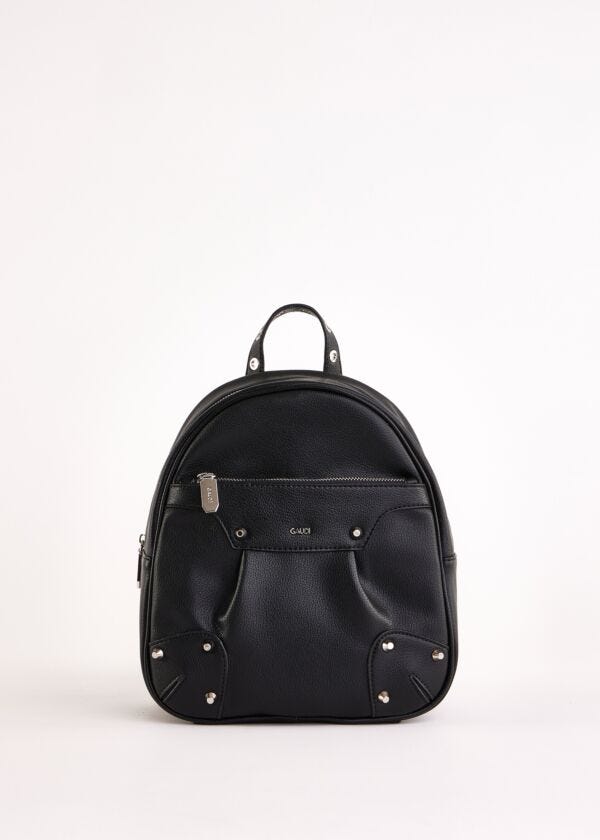 Zaino nero in similpelle con borchie Gaudì Fashion