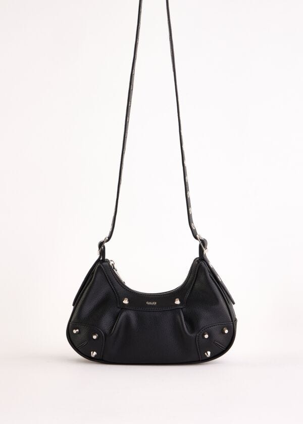 Sac à bandoulière noir avec clous Gaudì Fashion