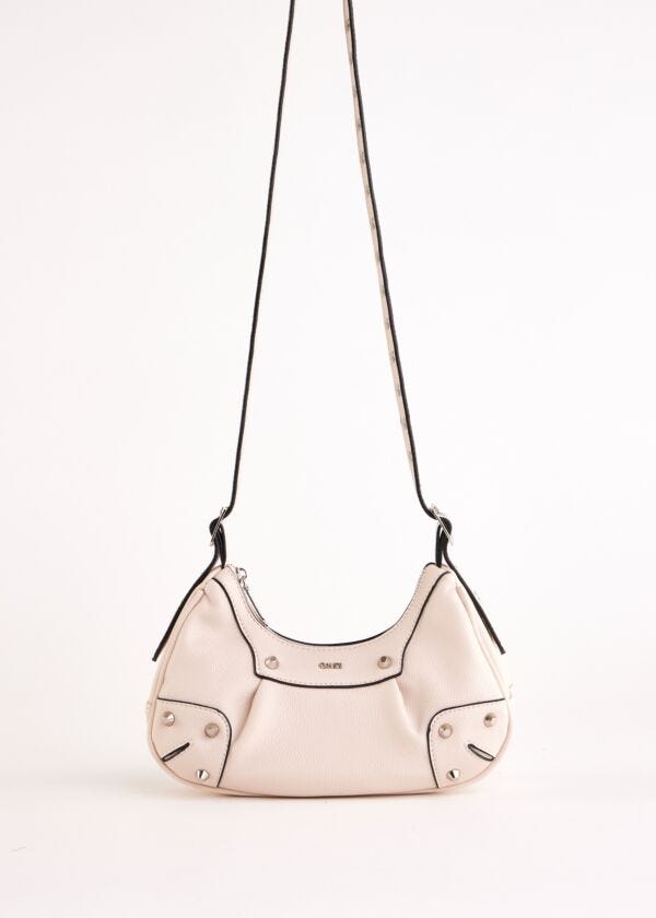 Borsa crossbody bianca con borchie Gaudì Fashion