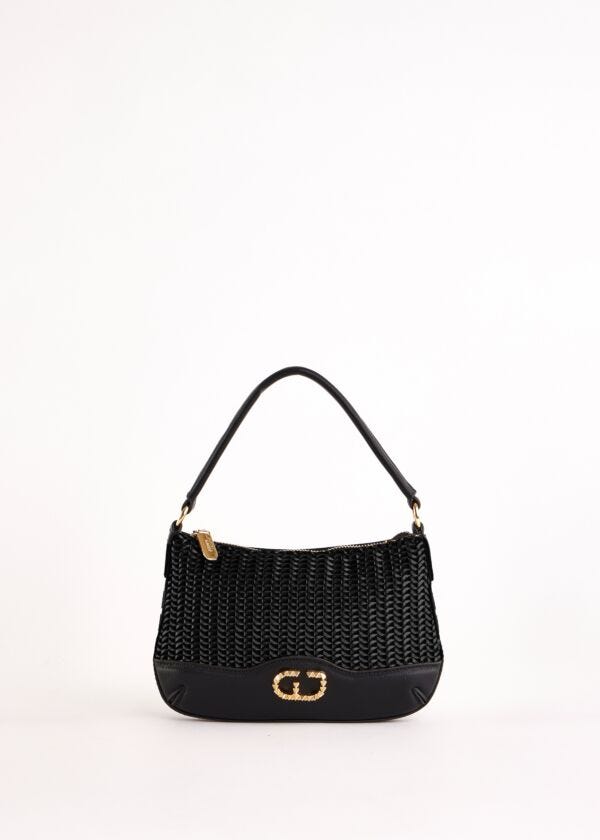 Black shoulder bag with shoulder strap Gaudì Fashion