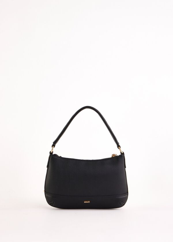 Black shoulder bag with shoulder strap