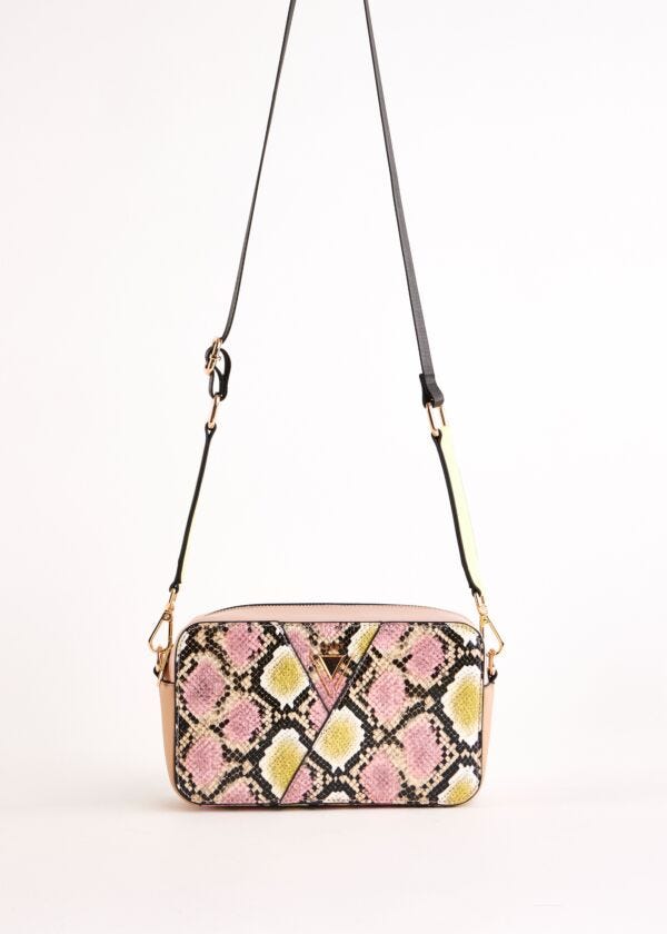 Borsa crossbody rosa pitonata Gaudì Fashion
