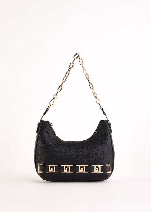 Borsa a spalla nera con tracolla Gaudì Fashion