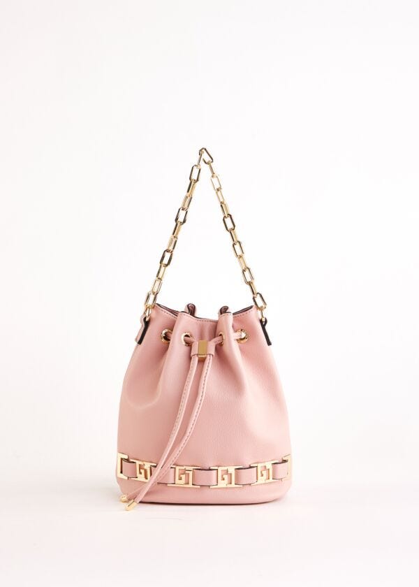 Borsa a secchiello rosa Gaudì Fashion