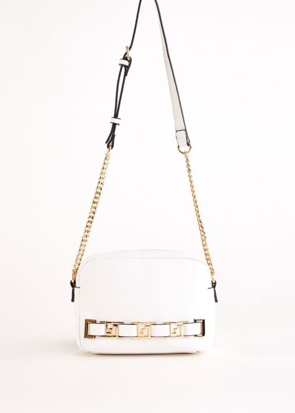 White faux-leather crossbody bag Gaudì Fashion