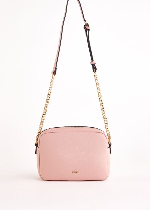 Borsa crossbody rosa in similpelle