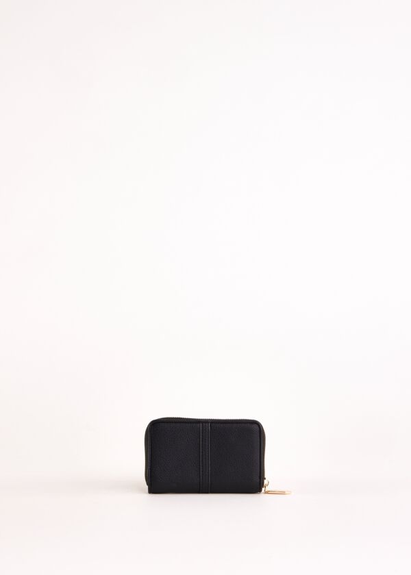White zip-around wallet