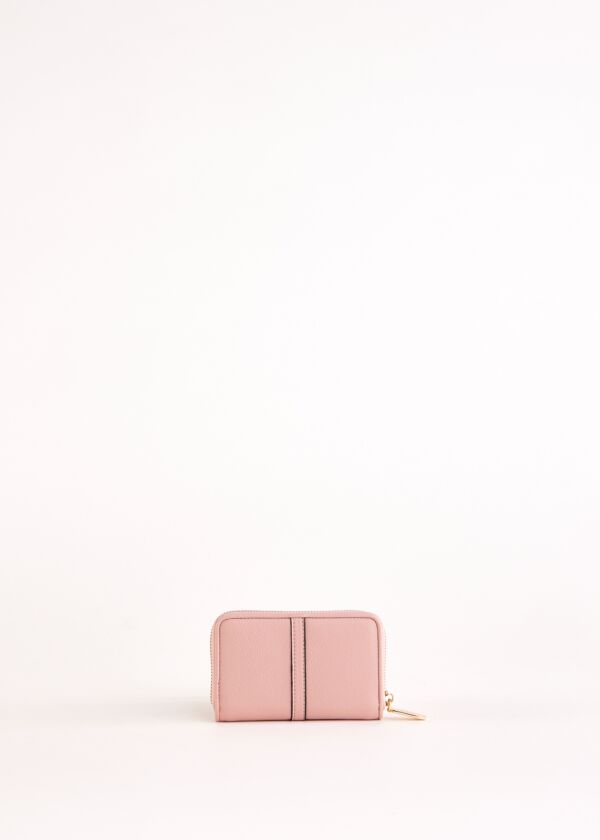 Pink zip-around wallet