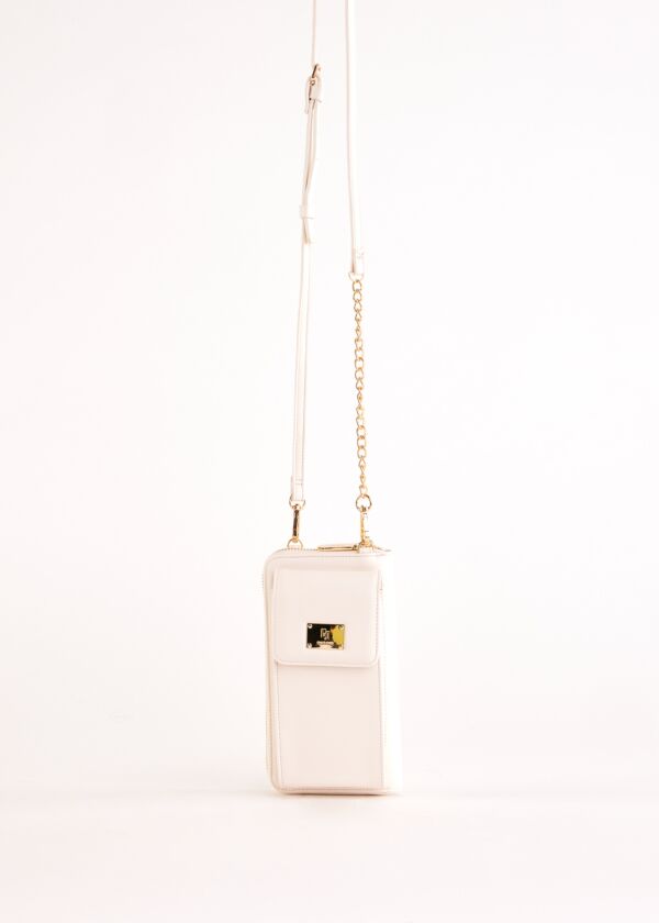 White faux-leather phone holder Gaudì Fashion