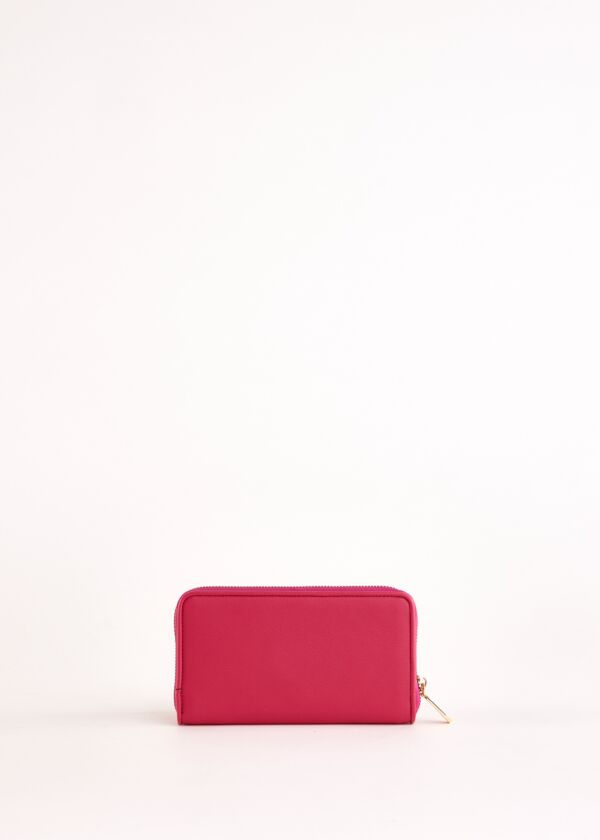 Fuchsia zip-around wallet