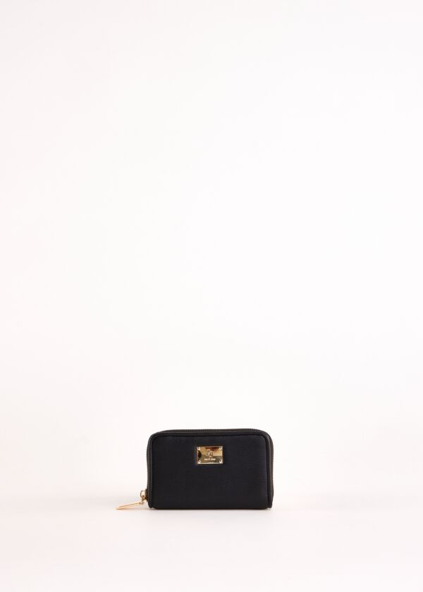 Black mini zip-around wallet Gaudì Fashion
