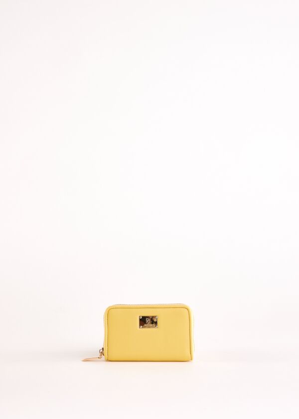 Yellow mini zip-around wallet Gaudì Fashion