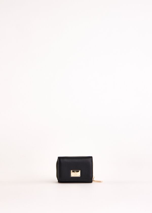 Black mini zip-around wallet Gaudì Fashion